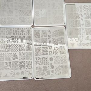 Silver Nail Art Stamping Plates